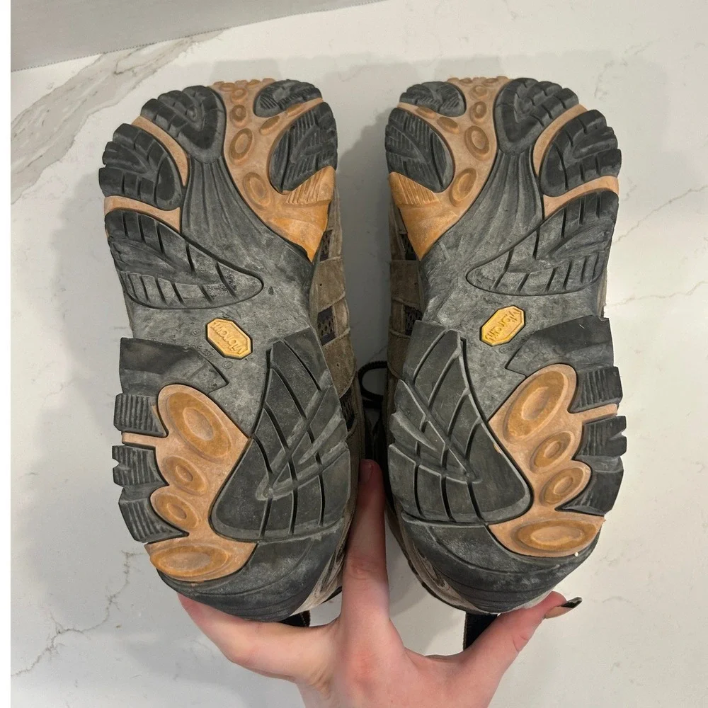 Merrell Moab 2 Mid Vent Wide Hiking Boots Mens 13 Brown Vibram Outsole J06045W